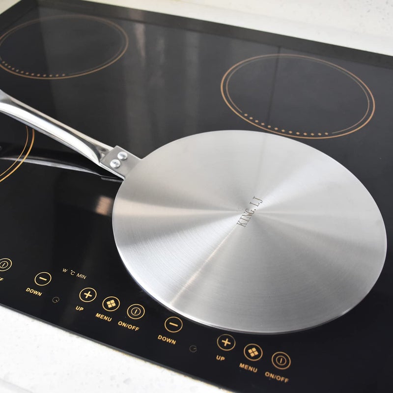 KING.LJ Heat Diffuser Induction Plate 9.45inch/24cm Stainless Steel For Gas Stove Glass Cooktop Induction Plate Adapter Induction Cooker Cooking Hob Range Pansâ€¦ - Image 4